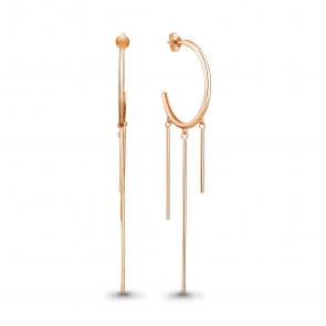 Серьги из золочёного серебра AQUAMARINE А33927-пк фото