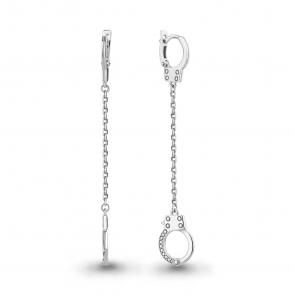 Серебряные серьги AQUAMARINE А33994 фото