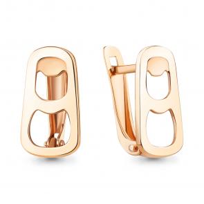 Серьги из золочёного серебра AQUAMARINE А34088-п фото