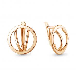 Серьги из золочёного серебра AQUAMARINE А34147-п фото