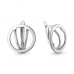 Серебряные серьги AQUAMARINE А34147 фото