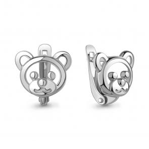 Серебряные серьги AQUAMARINE А34172 фото