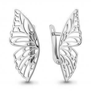 Серебряные серьги AQUAMARINE А34175 фото