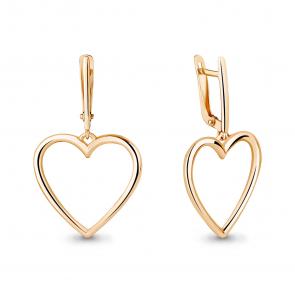 Серьги из золочёного серебра AQUAMARINE А34176-п фото