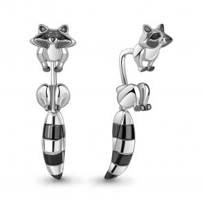 Серебряные серьги AQUAMARINE А34184 фото