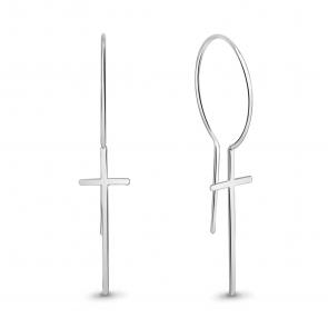 Серебряные серьги AQUAMARINE А34190 фото