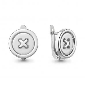 Серебряные серьги AQUAMARINE А34315 фото