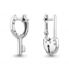 Серебряные серьги AQUAMARINE А34337 фото