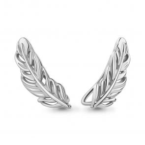 Серебряные серьги AQUAMARINE А34393 фото