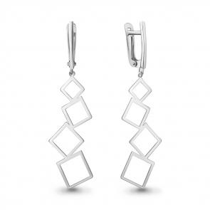 Серебряные серьги AQUAMARINE А34540 фото