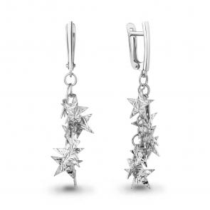 Серебряные серьги AQUAMARINE А34541 фото