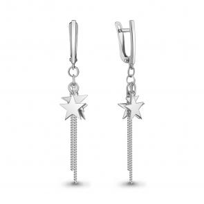 Серебряные серьги AQUAMARINE А34562 фото