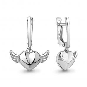 Серебряные серьги AQUAMARINE А34576 фото