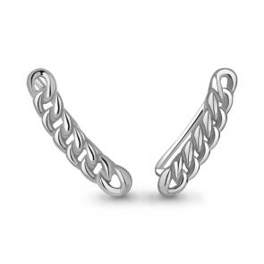 Серебряные серьги AQUAMARINE А34578 фото