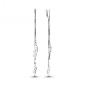 Серебряные серьги AQUAMARINE А34848 фото