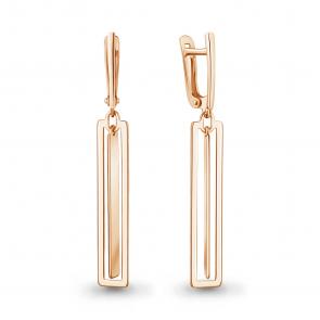 Серьги из золочёного серебра AQUAMARINE А34850-п фото