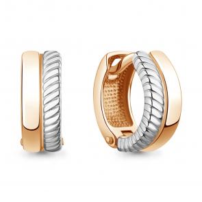 Серьги из золочёного серебра AQUAMARINE А34860-пк фото