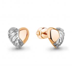 Серьги из золочёного серебра AQUAMARINE А34912-пк фото