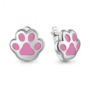 Серебряные серьги AQUAMARINE с эмалью А35059 фото