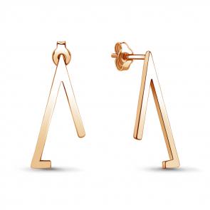 Серьги из золочёного серебра AQUAMARINE А36043-п фото