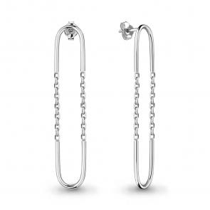 Серебряные серьги AQUAMARINE А36075 фото