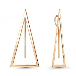 Серьги из золочёного серебра AQUAMARINE А36088-п фото