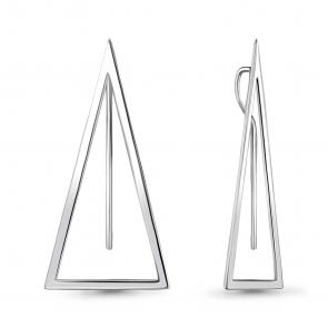 Серебряные серьги AQUAMARINE А36088 фото