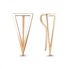 Серьги из золочёного серебра AQUAMARINE А36091-п фото