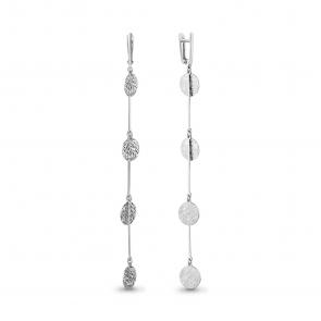 Серебряные серьги AQUAMARINE А36124 фото