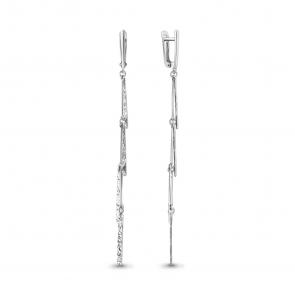 Серебряные серьги AQUAMARINE А36125 фото