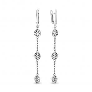 Серебряные серьги AQUAMARINE А36131 фото