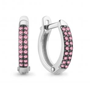 Серебряные серьги AQUAMARINE с турмалином А400530В фото