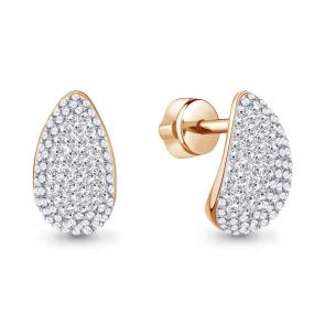 Серьги из золочёного серебра AQUAMARINE с ювелирным кристаллом А400789-п фото