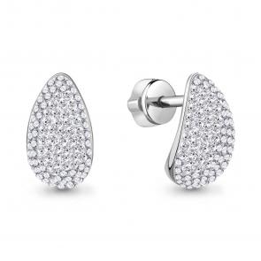 Серебряные серьги AQUAMARINE с ювелирным кристаллом А400789 фото