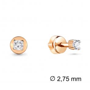 Серьги из золочёного серебра AQUAMARINE с фианитом А416851А-п фото