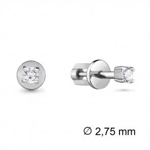 Серебряные серьги AQUAMARINE с фианитом А416851А фото