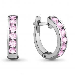 Серебряные серьги AQUAMARINE с фианитом А42894В фото