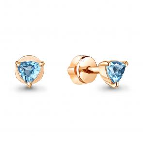 Серьги из золочёного серебра AQUAMARINE с топазом А4319705-п фото