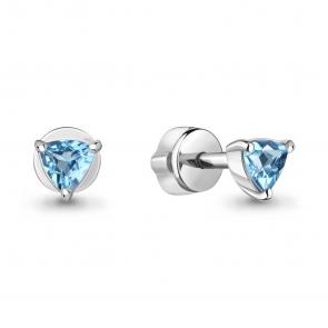 Серебряные серьги AQUAMARINE с топазом А4319705 фото