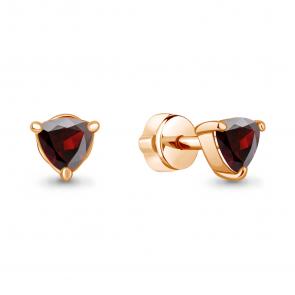 Серьги из золочёного серебра AQUAMARINE с гранатом А4319803-п фото