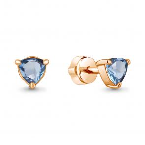 Серьги из золочёного серебра AQUAMARINE с топазом А4319805-п фото