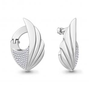 Серебряные серьги AQUAMARINE с ювелирным кристаллом А43962 фото