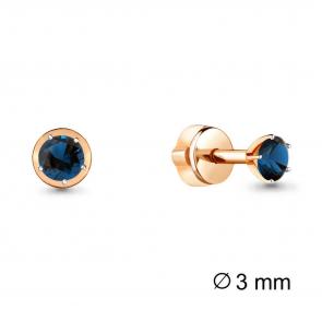 Серьги из золочёного серебра AQUAMARINE с Лондон топазом А4403508-п фото