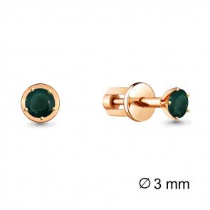 Серьги из золочёного серебра AQUAMARINE с агатом А4403509-п фото