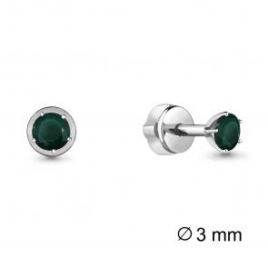 Серебряные серьги AQUAMARINE с агатом А4403509 фото