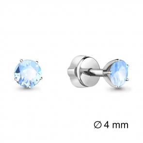Серебряные серьги AQUAMARINE с топазом А4403602 фото
