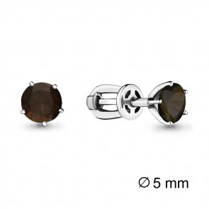 Серебряные серьги AQUAMARINE с кварцем А4403701 фото