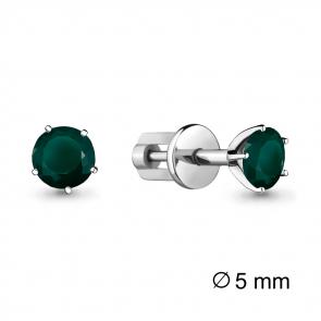 Серебряные серьги AQUAMARINE с агатом А4403709 фото