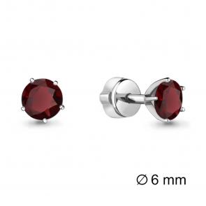 Серебряные серьги AQUAMARINE с гранатом А4403803 фото