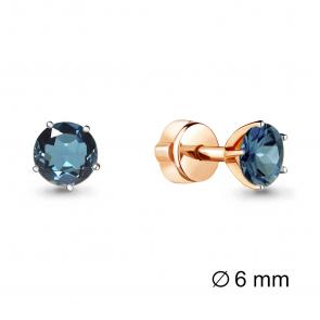 Серьги из золочёного серебра AQUAMARINE с Лондон топазом А4403808-п фото